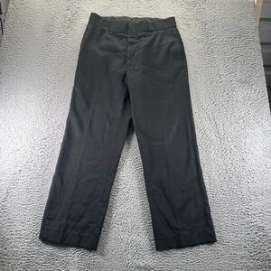 Vintage Flying Cross By Fechheimer Pant Mens 36x29 Black Dress Straight Made USA